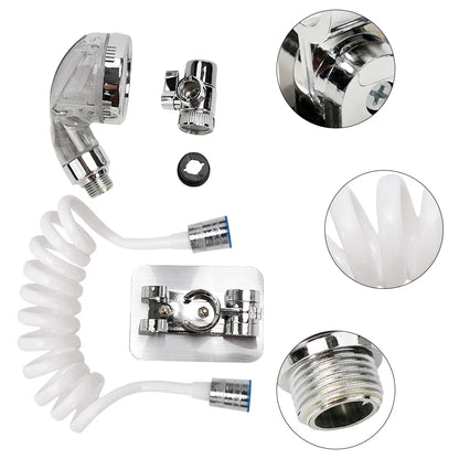 Handheld Shower Faucet Set – Spray Tap Attachment with Hose & Sink Sprayer for Bathroom Use
