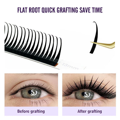 NATUHANA 0.07mm Wet Eyelash Extensions – Manga Wispy Spikes & Premade Fans for Cosplay & Volume