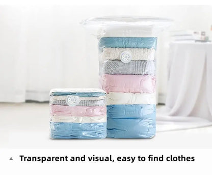New Patented Vacuum Storage Bags – Large Plastic Bags for Clothes, Blankets, Compression, Travel Accessories