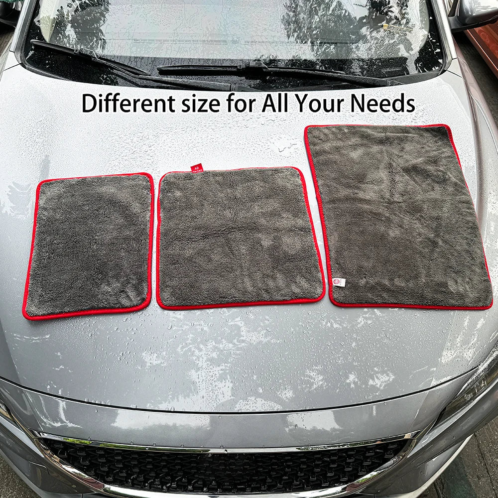 AUTOBRIGHT 1200GSM Microfiber Car Cleaning Towels – Ultra-Soft Wash & Dry Cloths