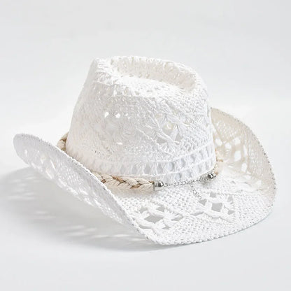 Summer Hand-Woven Straw Hat for Women – Shell-Decor Beach Sun Hat, Holiday Panama Feminino