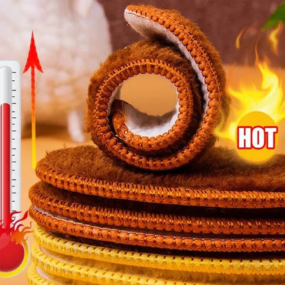 Winter Alpaca Wool Insoles - Soft Plush Thermal Shoe Insoles for Women and Men, Breathable Heat Pads for Snow Boots