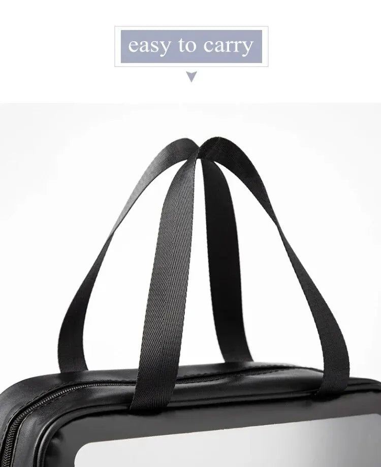 Waterproof PVC Travel Toiletry Bag – Transparent Zipper Makeup Organizer Case for Women