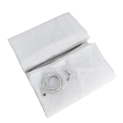 10% Silver Fiber Grounding Bedsheet with Earthing Cord Antistatic Conductive Health Protection Sheet for Stress Relief Sleep Support