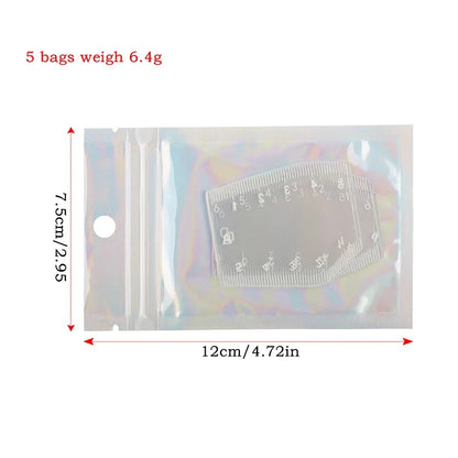 5PCS Brow Shaping Stencils – Portable Eyebrow Design Ruler for Instant Brow Drawing & Grooming Gift