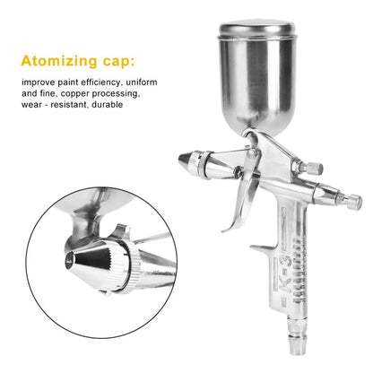 125ml Mini Spray Gun – 0.5mm Nozzle Pneumatic Airbrush for Professional Car Painting & Repair