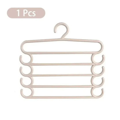 1/2/3pcs Multifunctional Pants Rack – Space-Saving 5-Layer Trousers Hanger for Closet & Clothes Storage