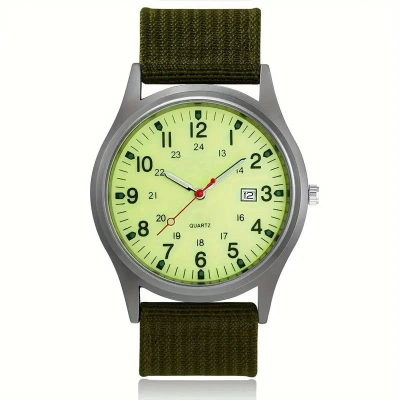Luxury Men’s Quartz Watch - Waterproof Big Dial Wristwatch with Luminous Hands Fashion Design
