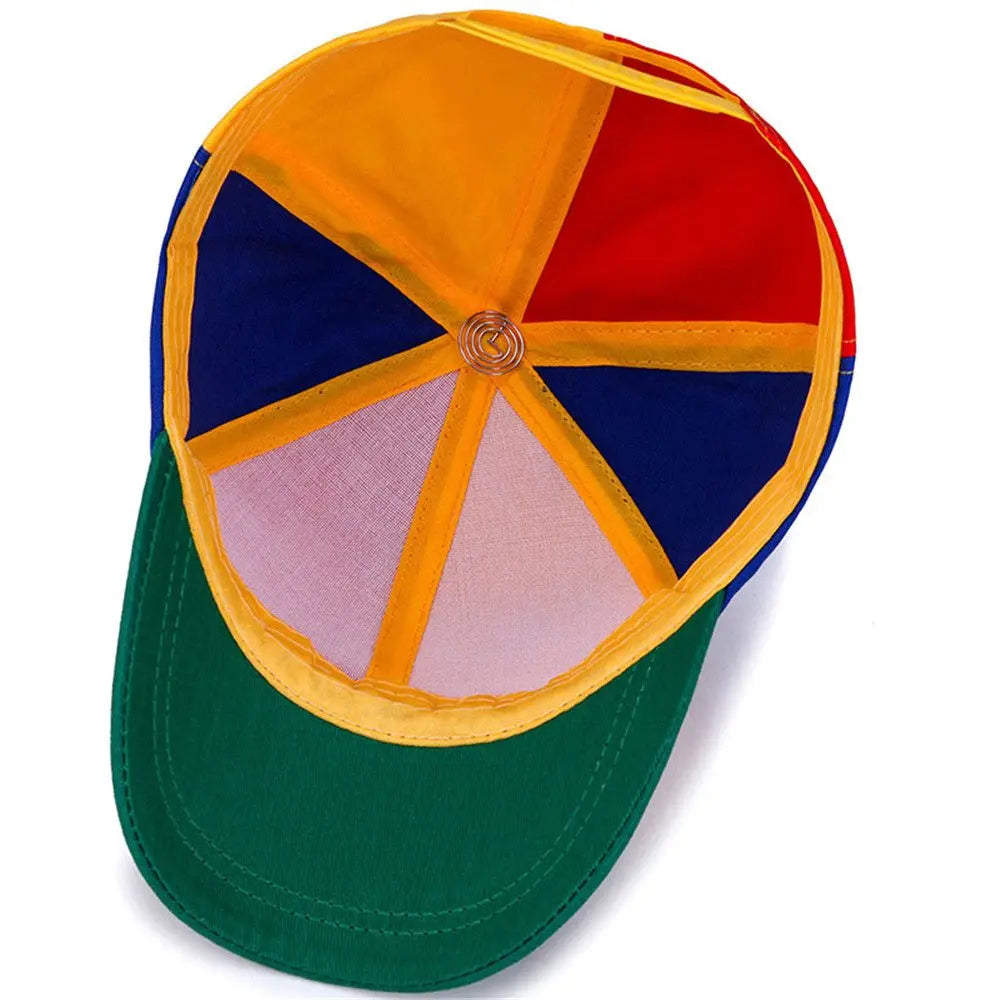 Funny Snapback Hat | Helicopter Propeller Rainbow Bamboo Dragonfly Dad Hat for Adults & Kids