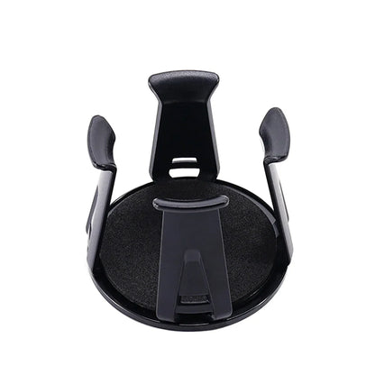Universal Car Cup Holder Organizer – Adhesive Beverage Bottle Storage Rack Auto Interior Drink Holder Accessory (Black)