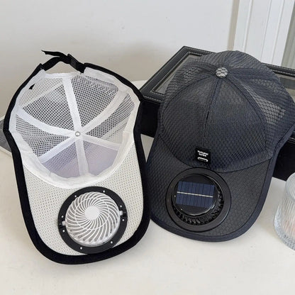 USB Fan Baseball Cap - Breathable Mesh Sun Protection Hat for Outdoor Summer Activities