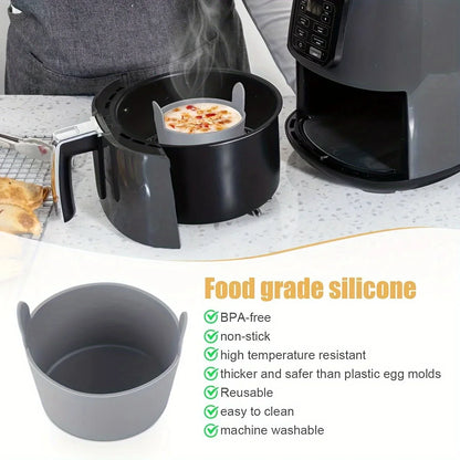 Air Fryer Silicone Egg Poacher Cups – 1pc/4pcs Non-Stick Egg Cooker Mold