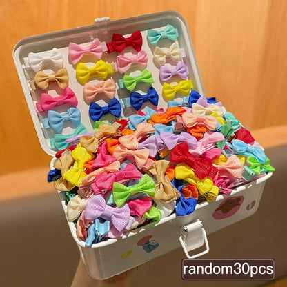 30PCS Women’s Bow Hairpin Clips – Colorful Cute Duckbill Hair Accessories for Daily Use & Gifts