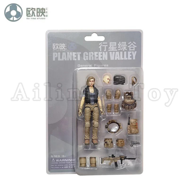 Ou Ying Studio 1/18 Planet Green Valley PGV 3.75" EFSA Female Action Figure — Anime Model Collectible