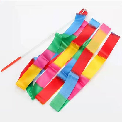 4m Colorful Gymnastics Dance Ribbon with Rod – Kids Performance Toy, Outdoor Sports & Gift for Children