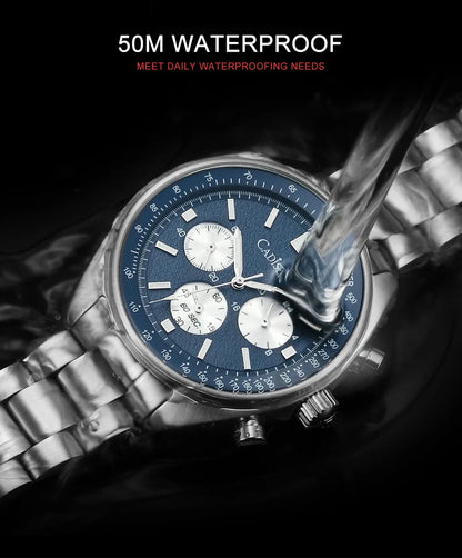 CADISEN 2024 Men’s Quartz Business Watch — VD53 Luxury Chronograph Timepiece for Men