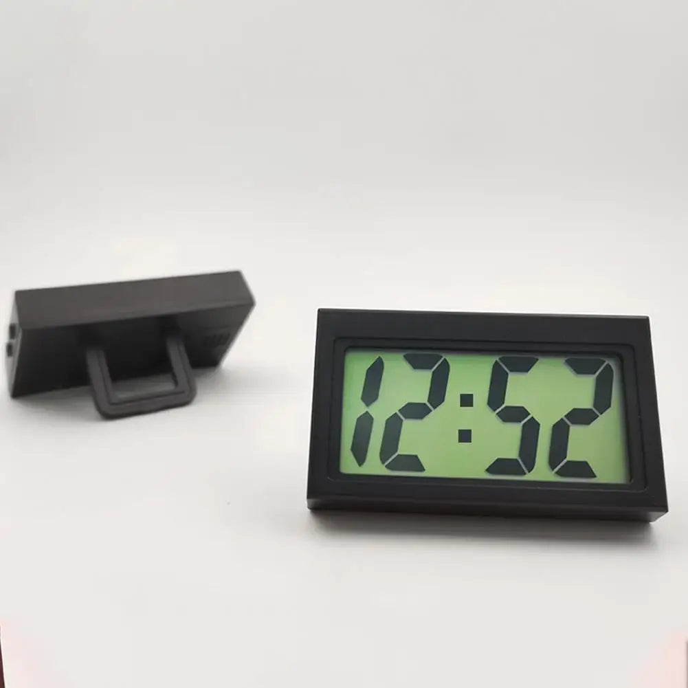 Mini Digital Car Dashboard Clock – Large Screen Self-Adhesive Electronic Clock for Cars & Trucks, Portable Mini Time Display Accessory