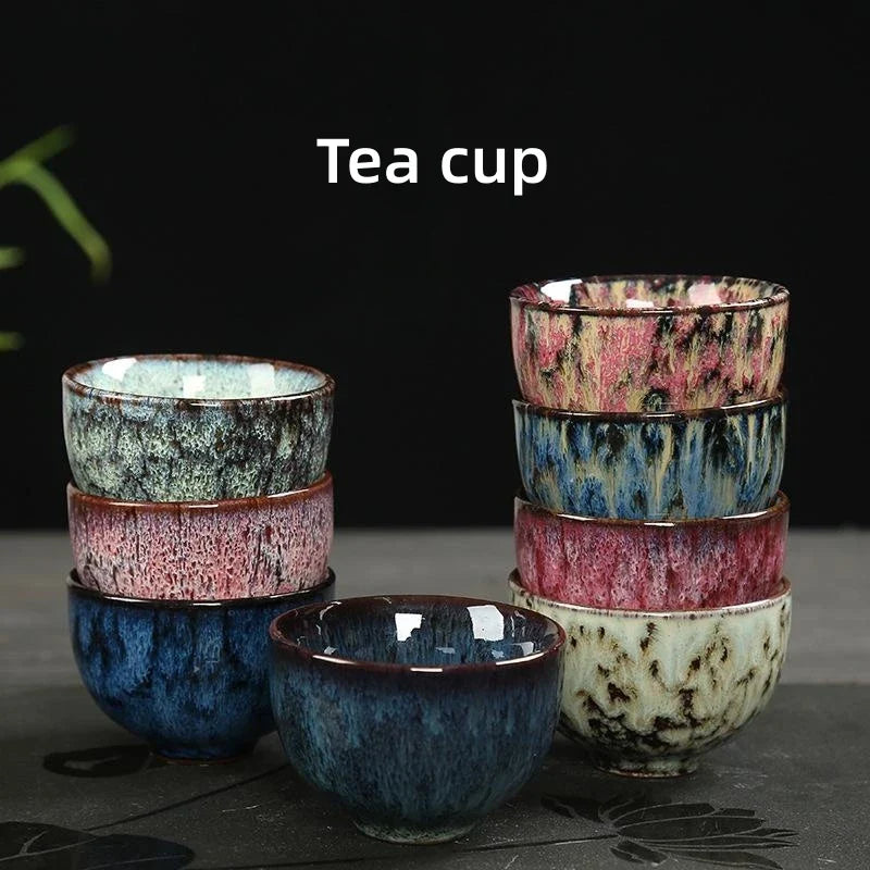 Mini Ceramic Tea Bowl – Kiln Glazed Chinese Kung Fu Teacup for Tea or Espresso
