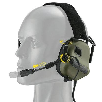 ARM NEXT F10 Tactical Headset — Noise-Canceling Hunting & Shooting Headphones with Brackets, Compatible with Wendy M-LOK ARC Helmet