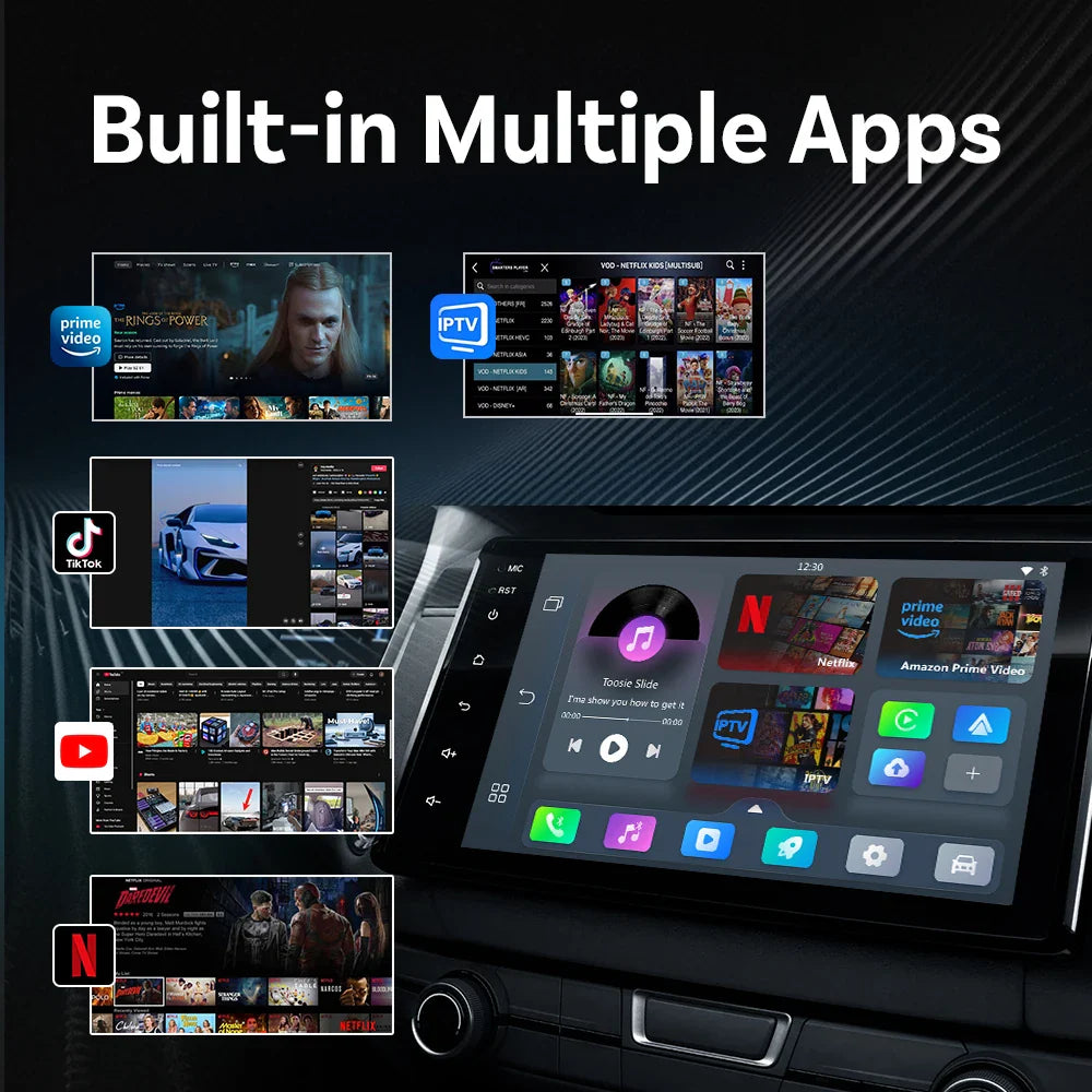 OTTOCAST Play2Video Pro AI Box – Wireless CarPlay & Android Auto Adapter with YouTube, Netflix, IPTV for 98% of Cars