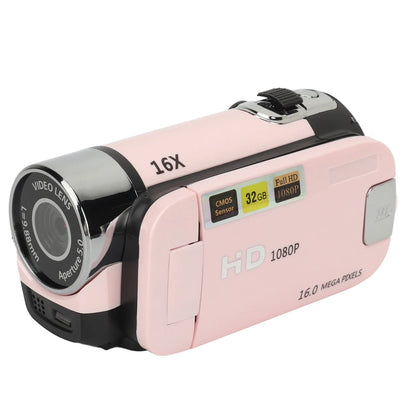 D90 1080P 16MP Digital Camera – 2.4" Rotatable Screen, 16X Zoom, HD Video Recorder with Fill Light