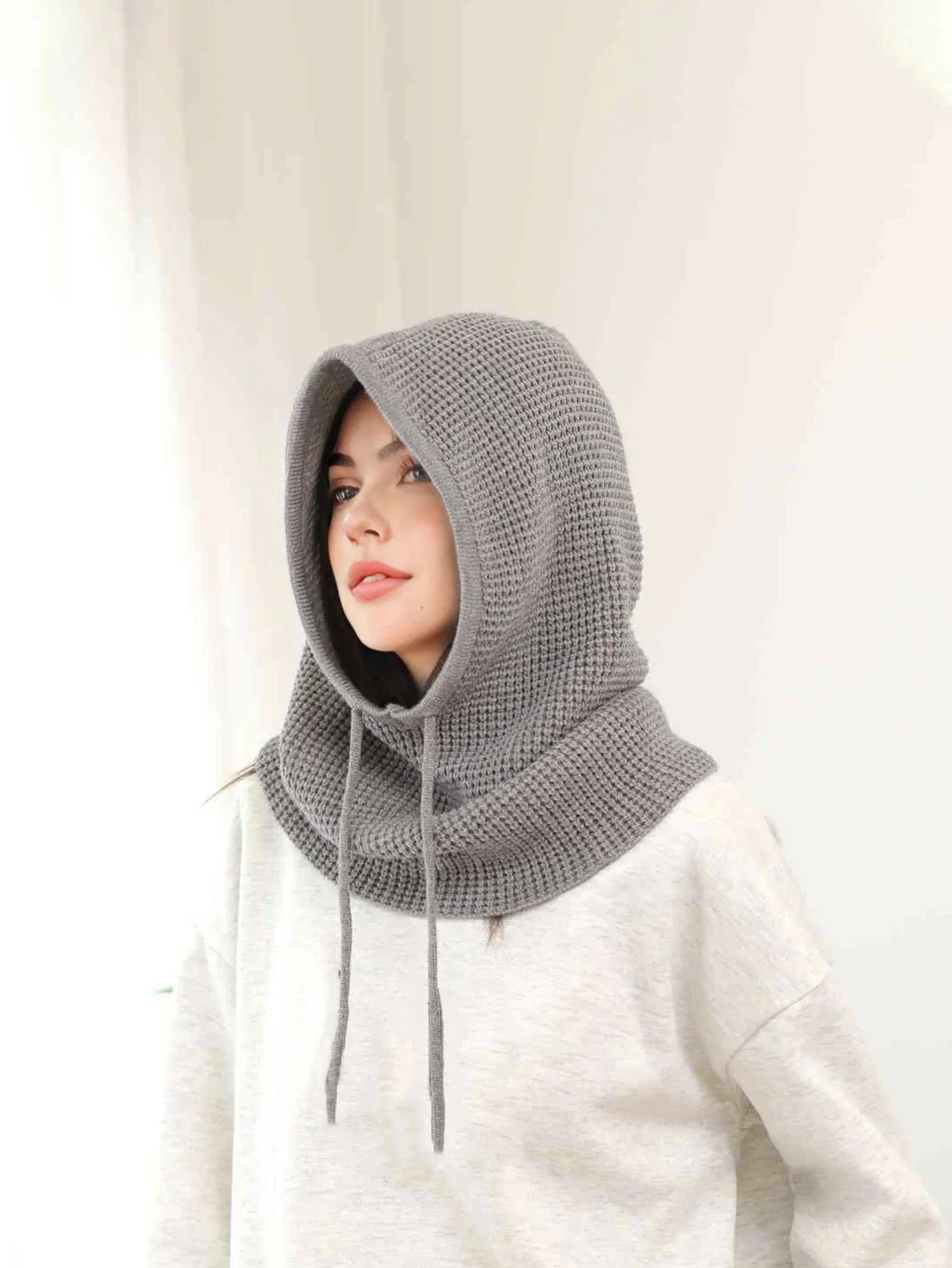 Women’s Winter Beanie Hat with Knit Balaclava – Neck Warmer & Ski Snow Scarf