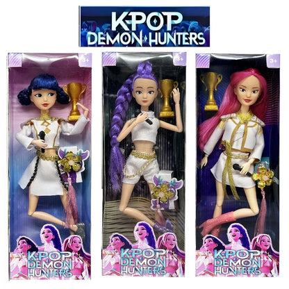 HOT K-Pop Demon Hunters Doll Toys – Rumi, Mira & Zoey Action Figures, Princess Baby Girl Plastic DIY Toy for Girls