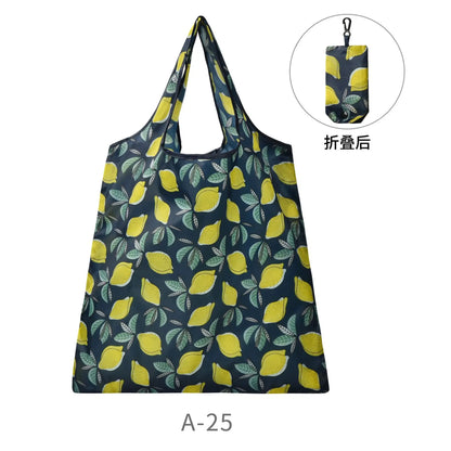 Large Nylon Shopping Bag for Women – Foldable, Eco-Friendly Reusable Tote, Grocery & Storage Handbag