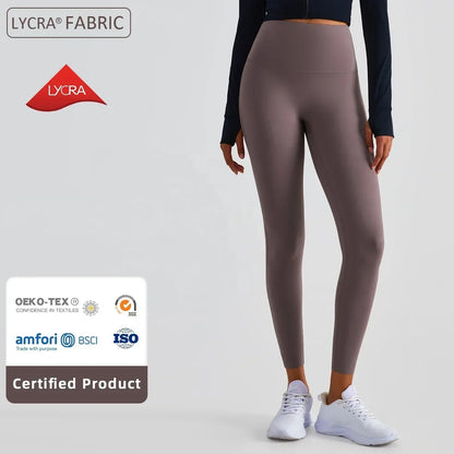 Women’s Lycra Four-Way Stretch Yoga Pants – High Waist Seamless Sports Leggings, T-Line Free Gym Fitness Wear