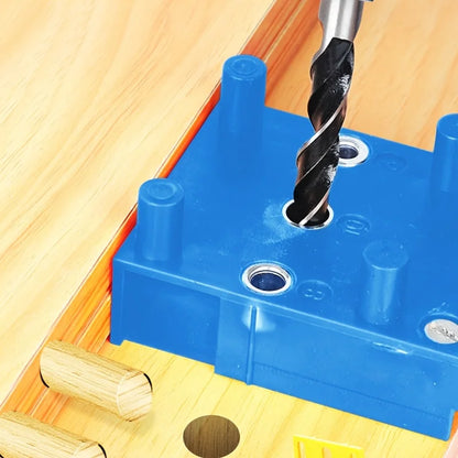 Drill Bits Locator & Carpenter Corner Clamp – Handheld Straight Hole Drilling Guide for Woodworking & Hole Saw Tools