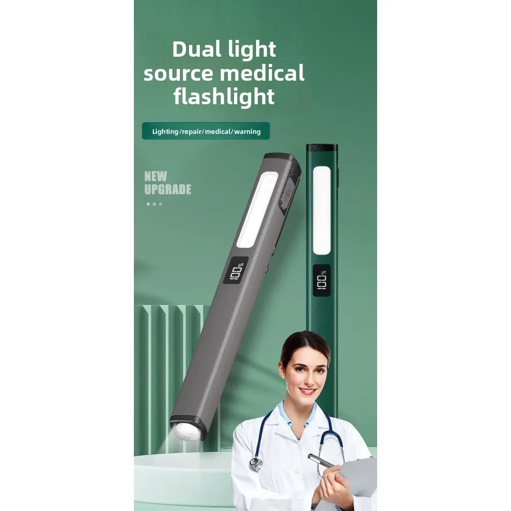 New Long Battery Life LED Pen Flashlight – USB Rechargeable Multi-Function Maintenance Work Light for Outdoor, Camping & Emergency Use