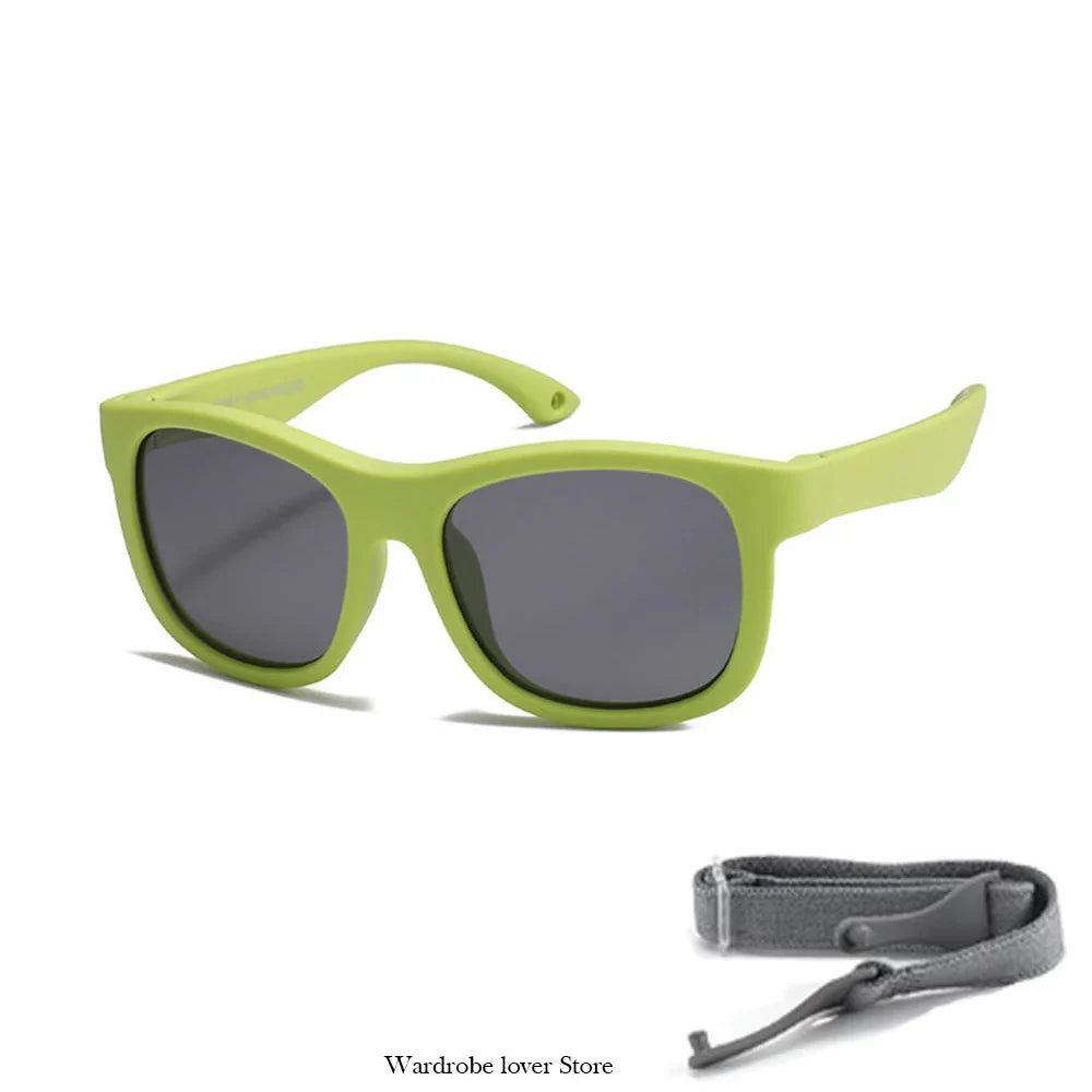 2025 Polarized Kids Sunglasses – UV400 Infant & Toddler Shades with Soft Frame and Safety Cord for Ages 1–3