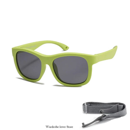 2025 Polarized Kids Sunglasses – UV400 Infant & Toddler Shades with Soft Frame and Safety Cord for Ages 1–3