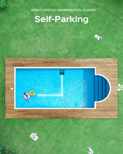 Robot Swimming Pool Cleaner – Cordless, APP-Controlled, Rechargeable 6400mAh Lithium Battery, Route Planning for Tiles, PVC, Mosaic, Cement