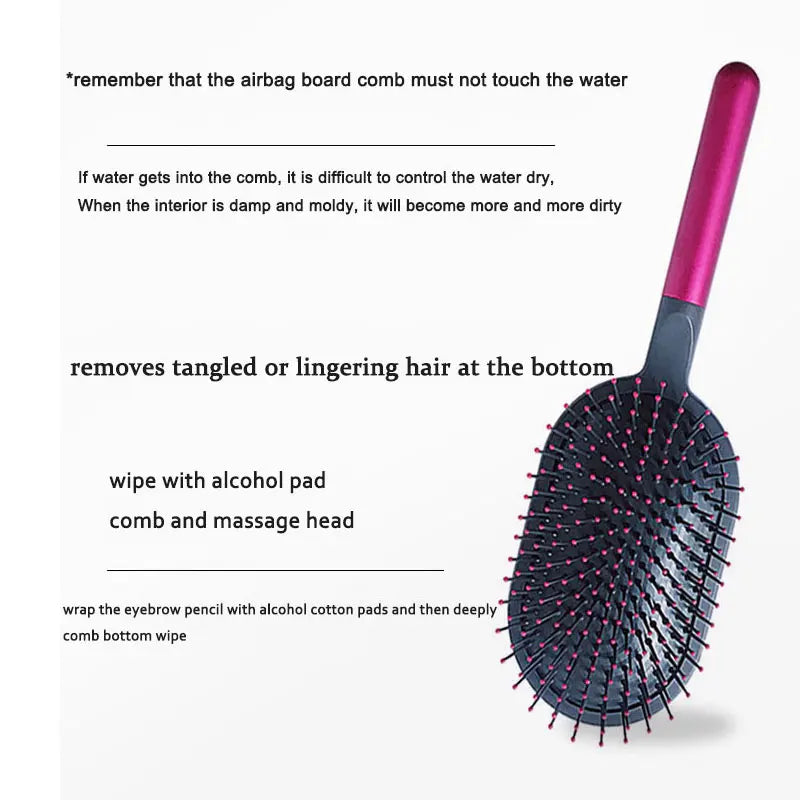 Dyson Airbag Hairbrush Styling Kit – Comb Set with Wide Tooth, Cylinder Comb & Massage Airbag for Curly Hair