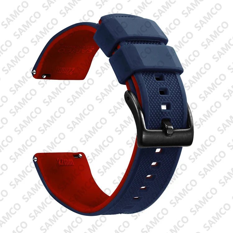 Premium Silicone Watch Band – Quick Release Rubber Strap, 18mm 20mm 22mm Replacement Watchband