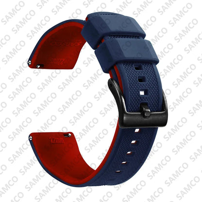 Premium Silicone Watch Band – Quick Release Rubber Strap, 18mm 20mm 22mm Replacement Watchband