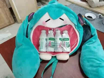 Hatsune Miku Shoulder Bag – Cute Anime Girl Plush Backpack, Kawaii Knapsack for Students & Kids Gifts