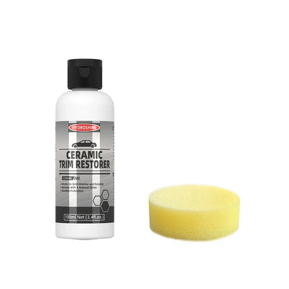 Hydroshine Ceramic Trim Restorer Gel — Plastic, Vinyl & Rubber Dressing for Interior Detailing, Leather Care & Car Protection