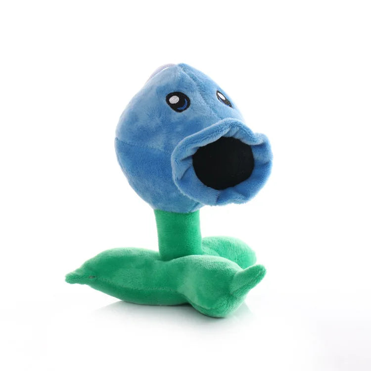 20cm Plants vs Zombies Plush Toys Set Peashooter Snow Pea Repeater Threepeater Gatling Pea Cartoon Game Stuffed Animals Pendants Kids Gift Plushies