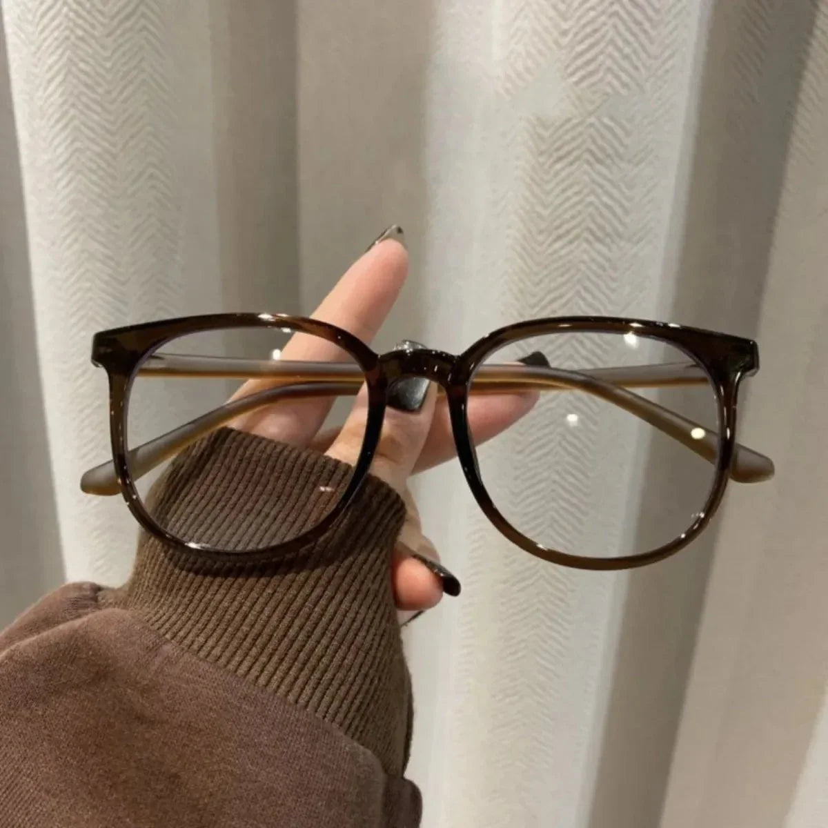 Transparent Round & Square Blue Light Blocking Glasses for Men & Women – Anti-Glare Computer Eyewear