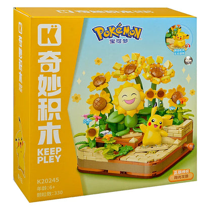 New Anime Pokémon DIY Building Block Toys – Pikachu, Sylveon, Togepi Cartoon Figures for Home Decoration