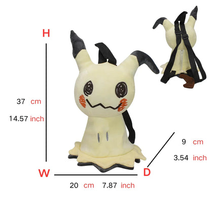 Pokémon Plush Backpack — Gengar, Mimikyu, Eevee, Snorlax, Charmander, Charizard, Mew, Rowlet Stuffed Toy Shoulder Bag for Kids & Gifts
