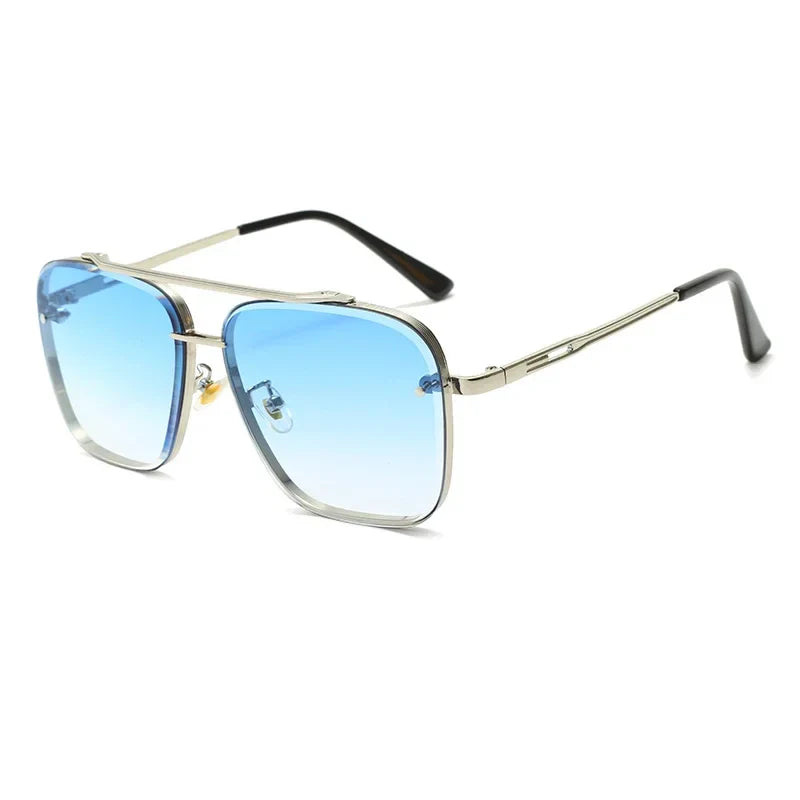 Classic Square Sunglasses — Vintage Metal UV400 Shades for Men & Women, Fashion Brand Design