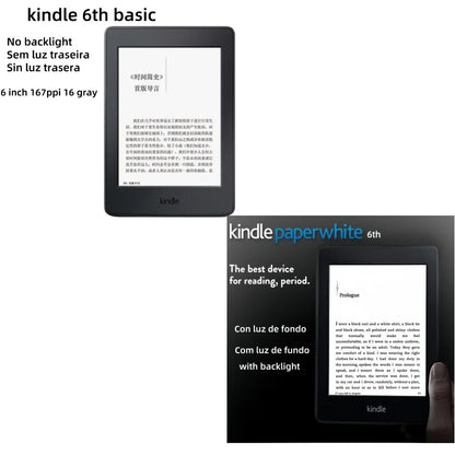 Kindle Paperwhite 6th Gen K6 Used eBook Reader, E-Ink Touchscreen Ereader, Registrable for Kindle Books