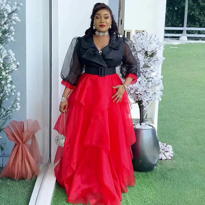 Plus Size African Party Dress for Women - Elegant Dashiki Ankara Wedding, Evening Gown, Muslim Maxi Dress 2025