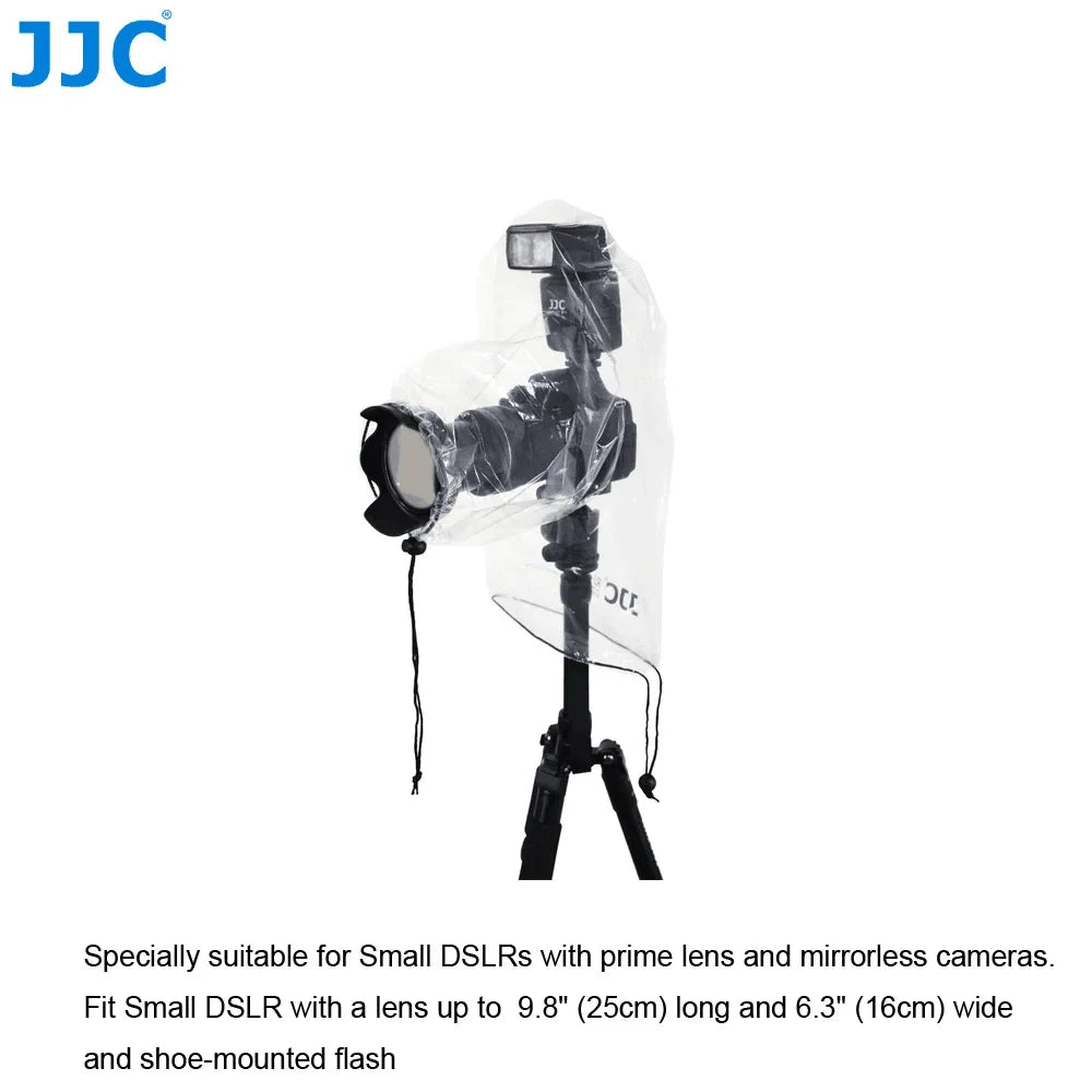 JJC 2-Pack Camera Rain Cover with Flash Protection – Waterproof Raincoat for Sony A6600/A6500/A7IV/A7III & Nikon Z7/Z6/Z5