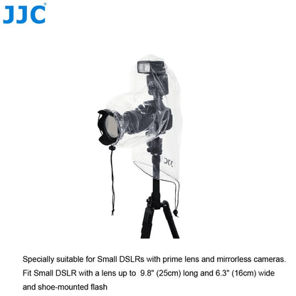 JJC 2-Pack Camera Rain Cover with Flash Protection – Waterproof Raincoat for Sony A6600/A6500/A7IV/A7III & Nikon Z7/Z6/Z5
