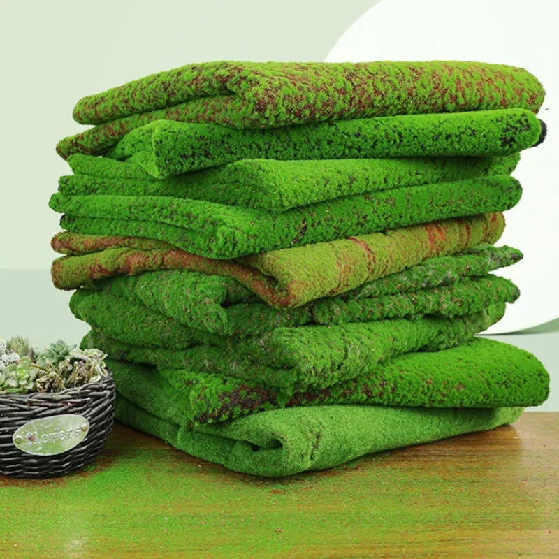 50×50cm Artificial Grass Rug - Faux Moss Lawn Mat for Garden, Landscape, Festival & Wedding Decor