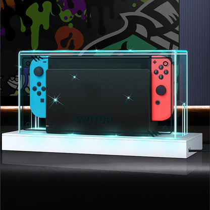 Crystal Clear Protection: Dust Cover for Nintendo Switch OLED - Protective Acrylic Sleeve Display Box - Safeguard Your Console and Games in Style